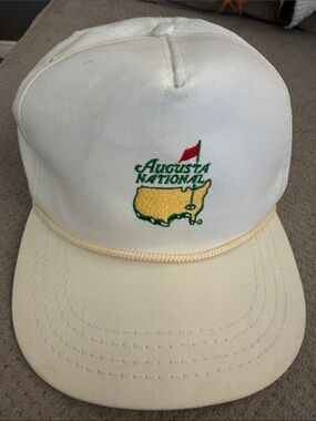 Augusta National White Logo Rope-Trim Golf Cap